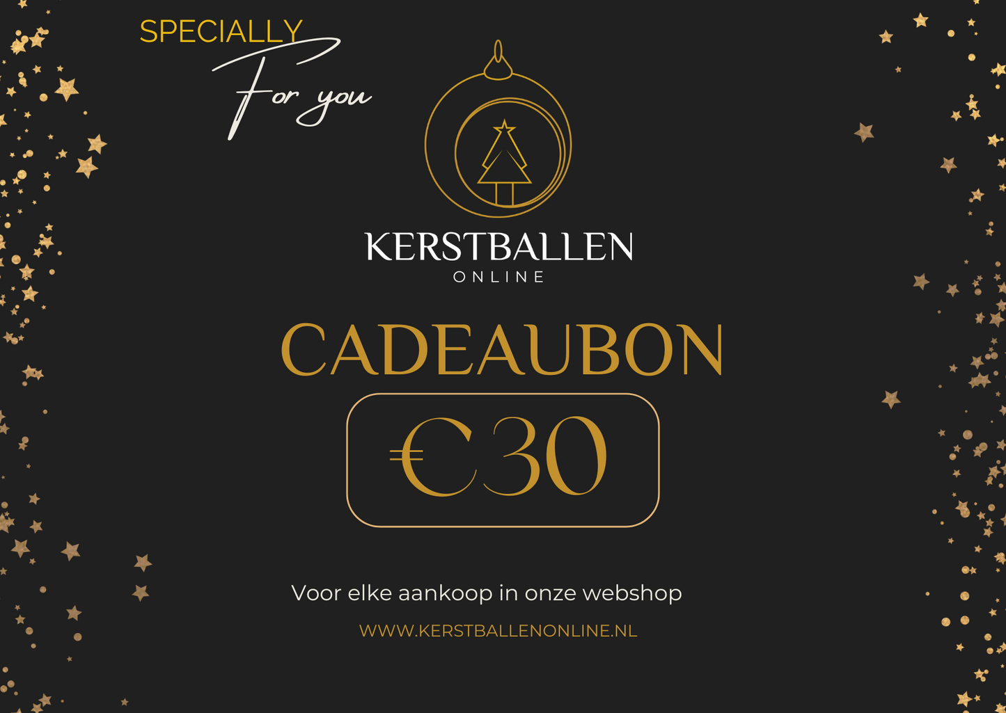 Kerstballen Online Cadeaubon