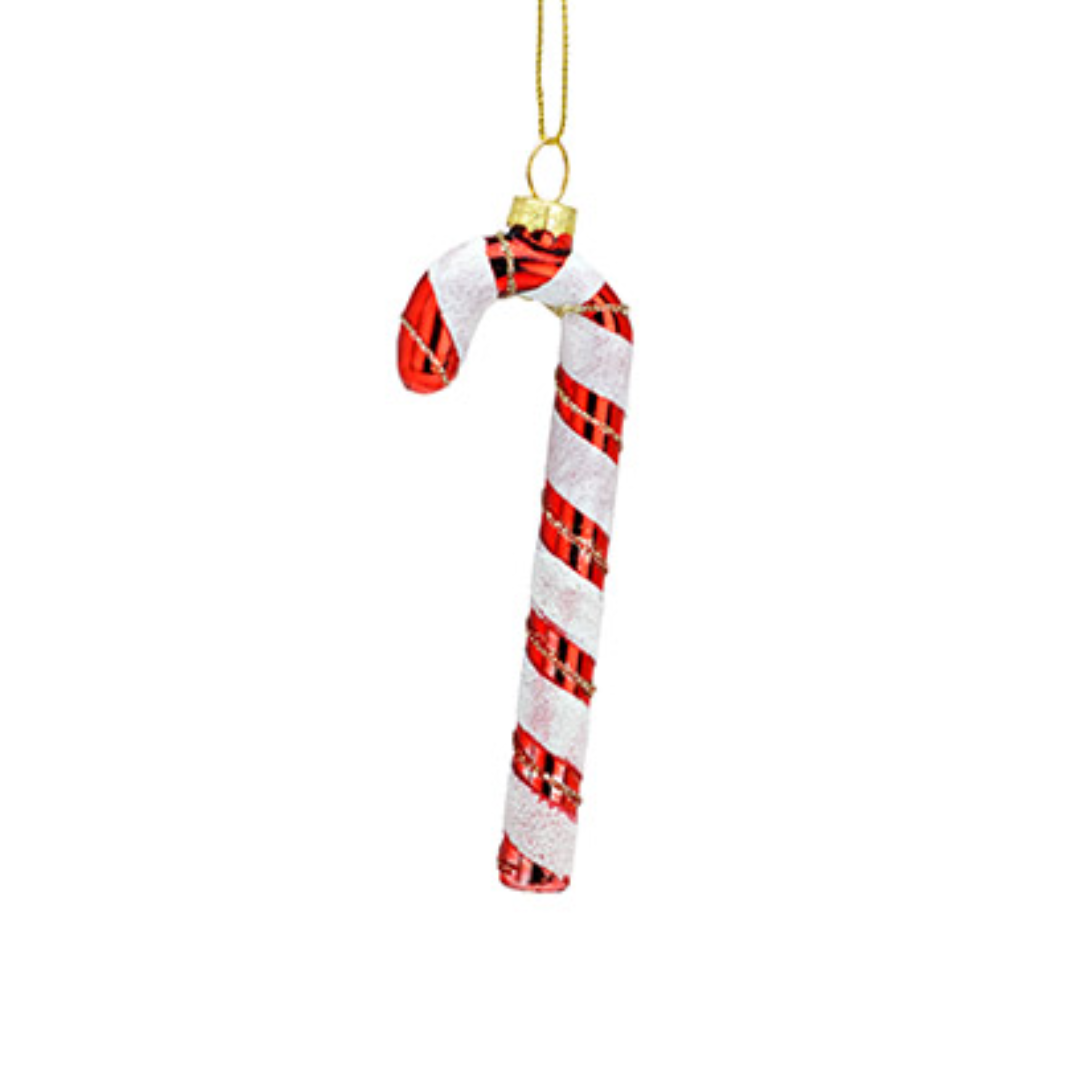 Candycane, kersthanger, rood, wit, kerstbal, kerstornament