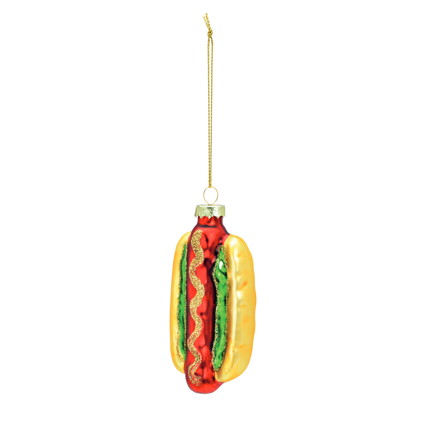 Glazen Ornament Hotdog H9cm