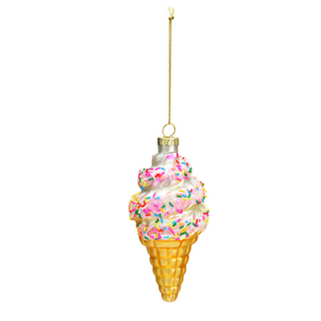 roze, softijs, ijs, kersthanger, kerstbal